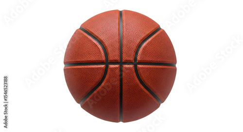 Basketball Texture: Orange Ball on Transparent Background, Ideal for Designs