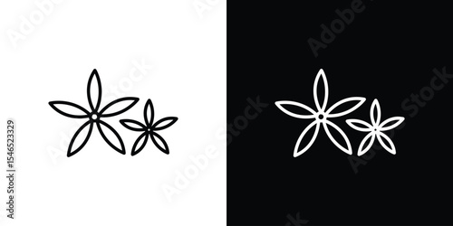 Neroli icon in black. flat graphic vector icon