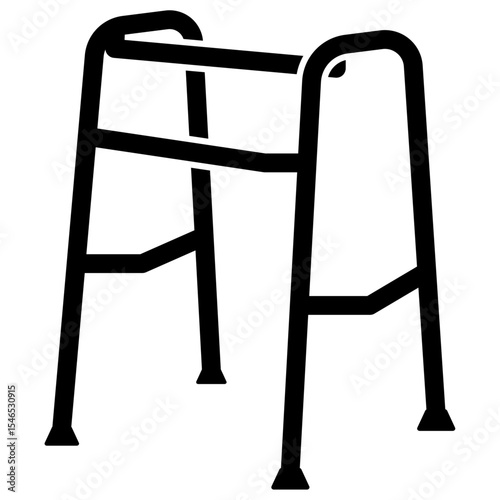 medical walker icon, Orthopedic equipment for clinic.