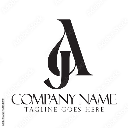Letter AJ or JA Luxury Vector Logo Design for Fashion, Jewelry, and Boutique. 標誌設計, ロゴデザイン, Diseño de logotipo