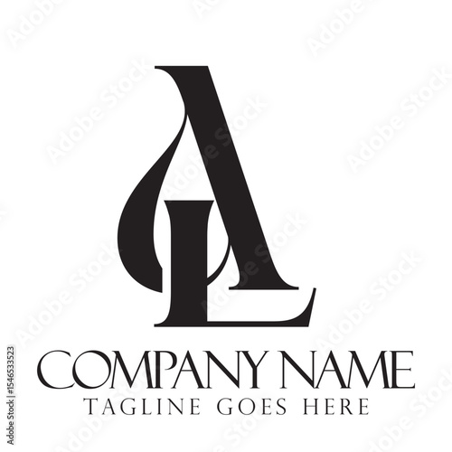 Letter AL or LA Luxury Vector Logo Design for Fashion, Jewelry, and Boutique. 標誌設計, ロゴデザイン, Diseño de logotipo
