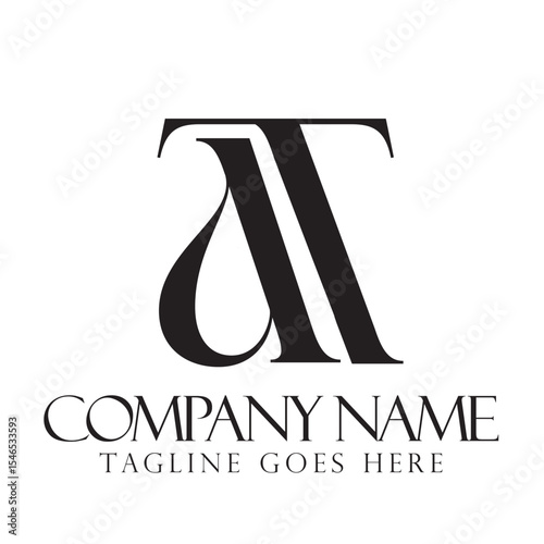Letter AT or TA Luxury Vector Logo Design for Fashion, Jewelry, and Boutique. 標誌設計, ロゴデザイン, Diseño de logotipo