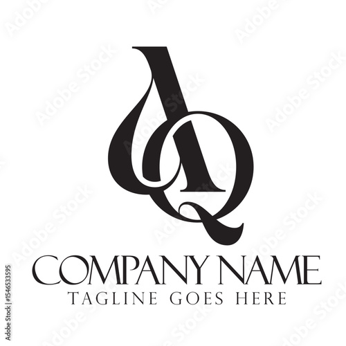 Letter AQ or QA Luxury Vector Logo Design for Fashion, Jewelry, and Boutique. 標誌設計, ロゴデザイン, Diseño de logotipo