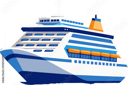 Cruise ship vector 