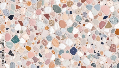 Pink Beige Terrazzo Chip Texture