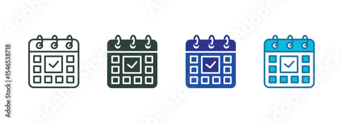 Plan Icon Set Multiple Style Of