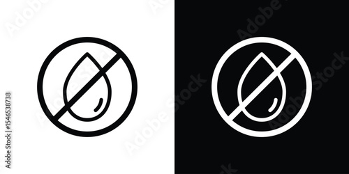 Oil free icon in black. flat graphic vector icon