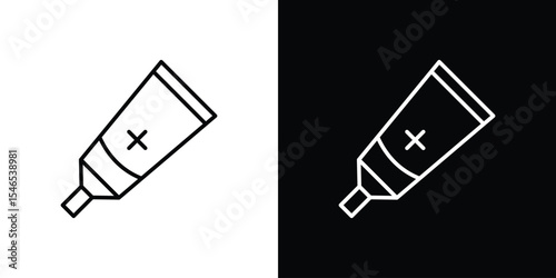 Ointment icon in black. flat graphic vector icon