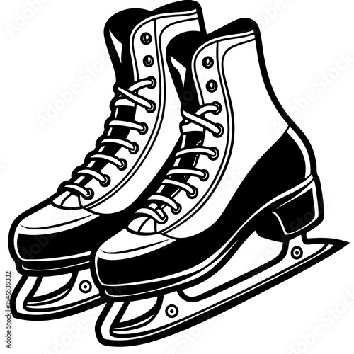 Pair of ice skates isolated on white background