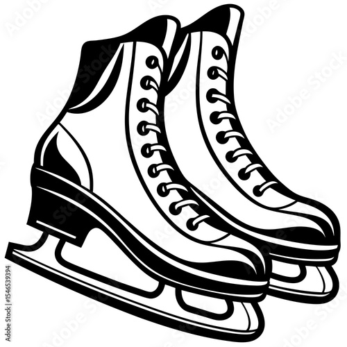 Pair of ice skates isolated on white background