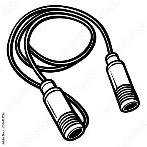 Jump rope equipment isolated on white background