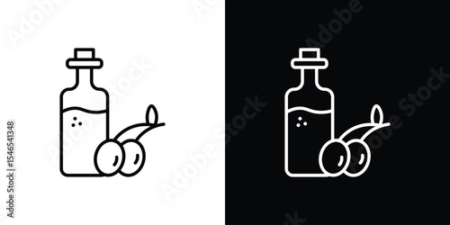 Olive oil icon in black. flat graphic vector icon