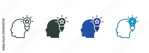 Inspiration Icon Set Multiple Style Of
