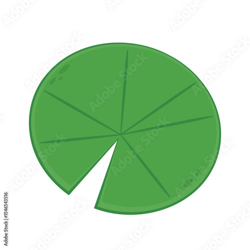 Lily pad icon. Lily cartoon vector on white background.