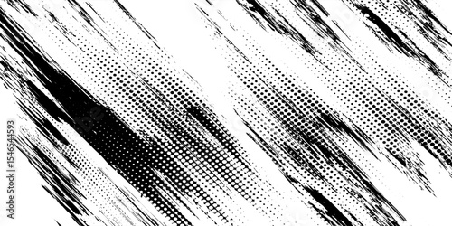 Abstract vector tornado monochrome halftone background. Scratched dots texture element.vector illustration