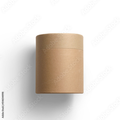 A simple cylindrical cardboard container, typically used for packaging or storage.