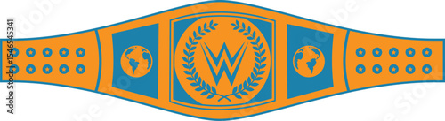 Championship belt vector, Clipart, Silhouette, Vector, icons, illustration, design.