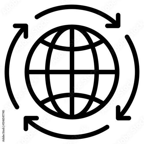 Globalization icon in vector illustration
