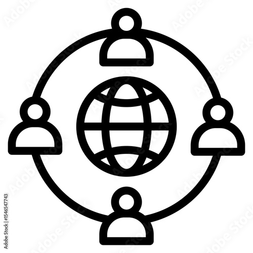 Outsourching icon in vector illustration

