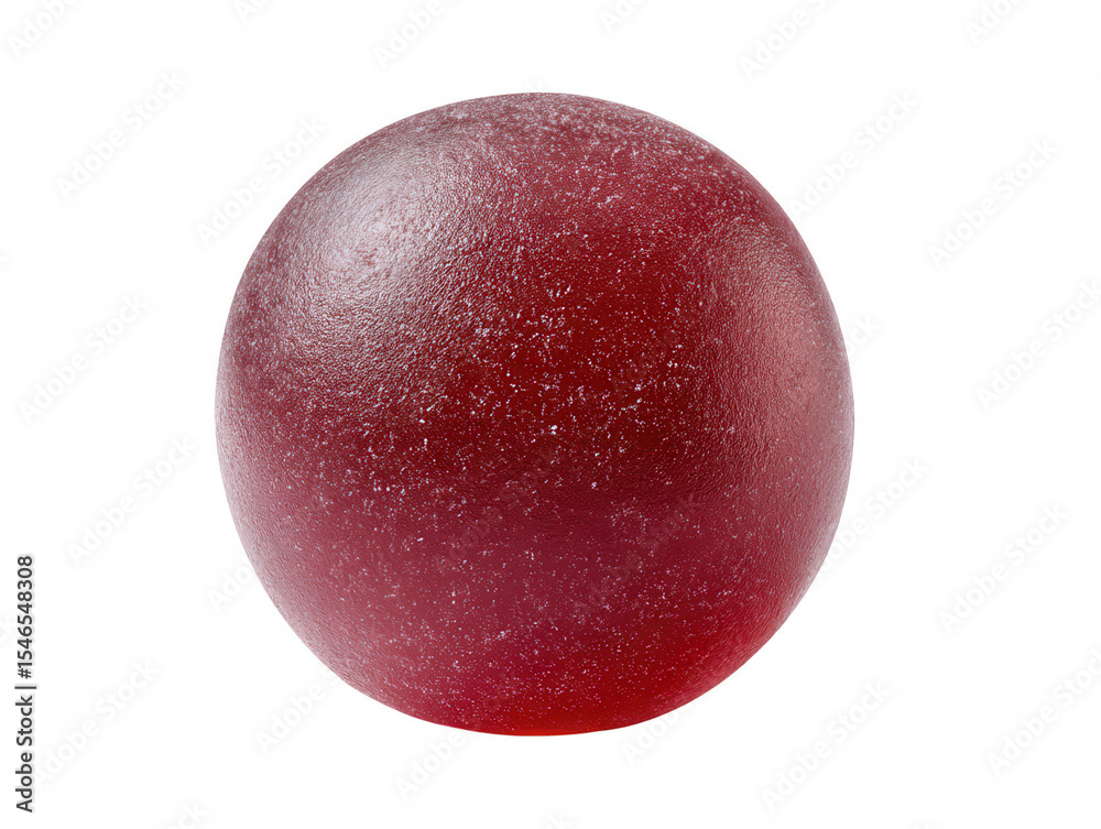 Fototapeta premium Red Jelly Candy Ball Isolated on White