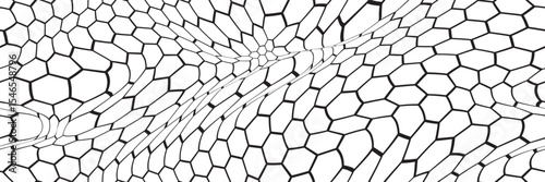 Graphene carbon atoms are organized in a honeycomb pattern to generate a seamless three-dimensional undulating structure. Flexible, ultra-thin material having conductive properties. Network geometry