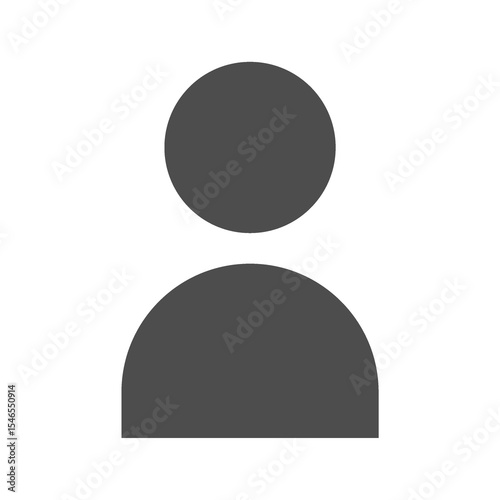 Flat illustration in grayscale. Avatar, user profile, person icon, gender neutral silhouette, profile picture. Suitable for social media profiles, icons, screensavers and as a template.