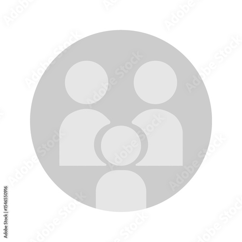 Flat illustration in grayscale. Avatar, user profile, person icon, gender neutral silhouette, profile picture. Suitable for social media profiles, icons, screensavers and as a template.