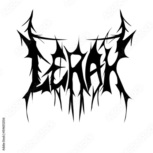Lerax logo in raw black metal form, featuring jagged, thorn-like typography that captures pure darkness and underground sonic chaos.
