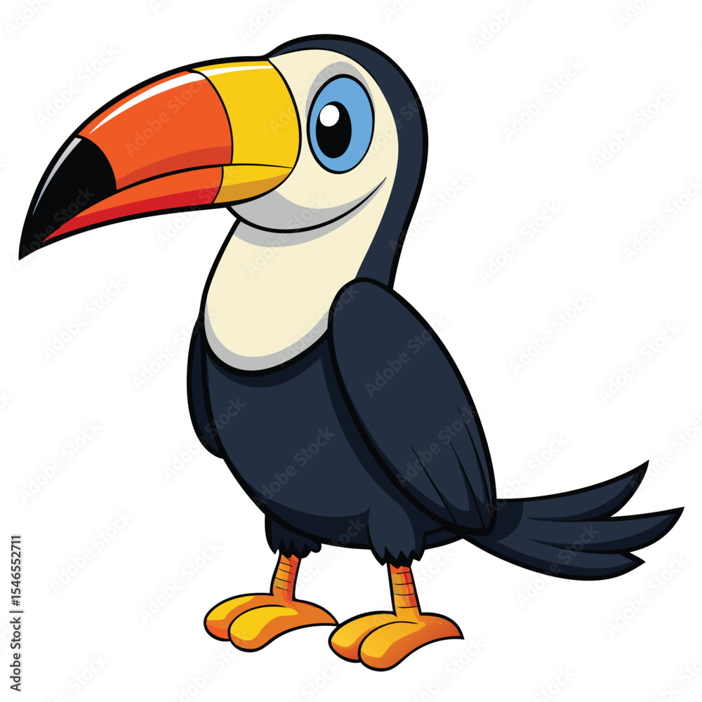 Fototapeta premium toucan bird on white background