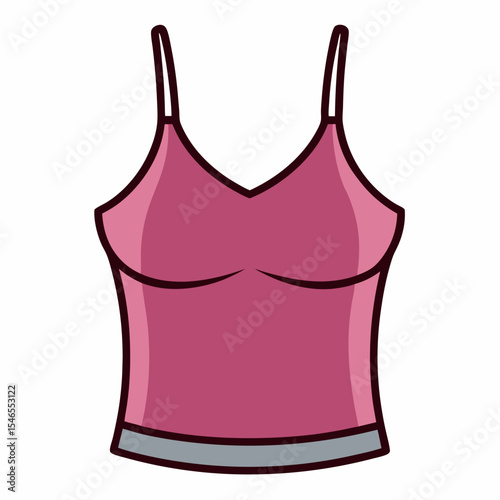 Minimal Camisole Vector – White Background