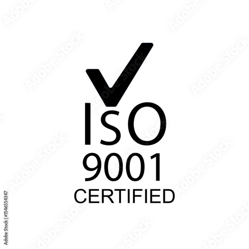ISO 9001 CERTIFIED VECTOR BLACK