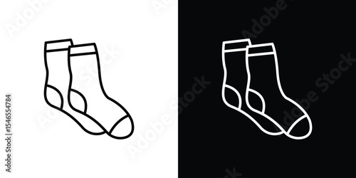 Pair of socks icon in black. flat graphic vector icon