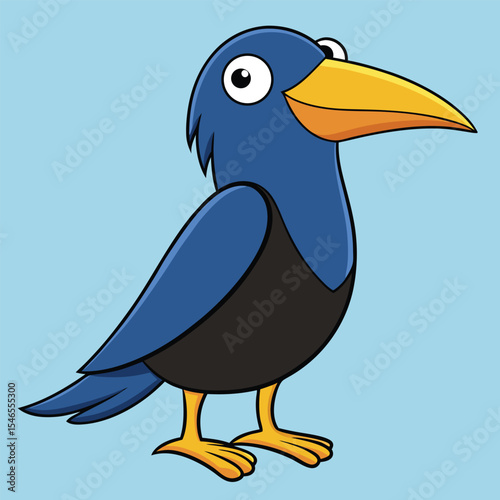 cartoon bird with a blank sign