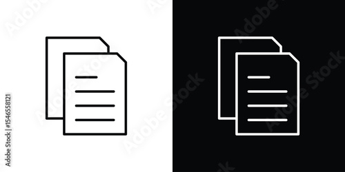 papers icon in black. flat graphic vector icon