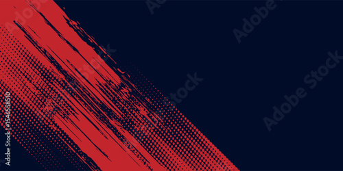Black and red abstract grunge background with halftone style modern arts sport background abstract