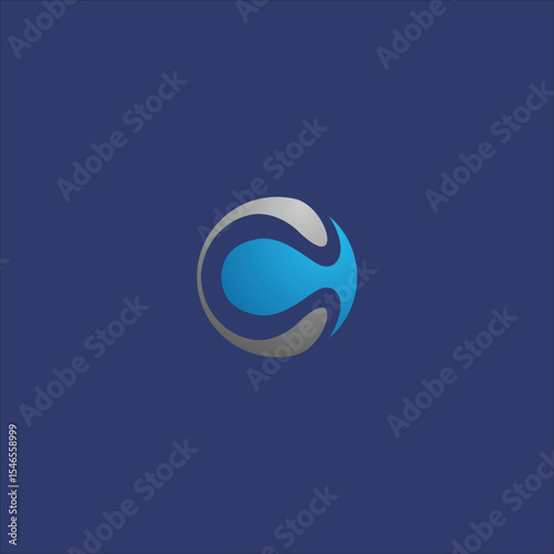 Globe logo with a cool calming color scheme