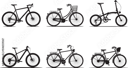 Minimalist Bicycle Silhouette Bundle