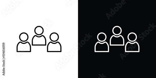 Partner icon in black. flat graphic vector icon