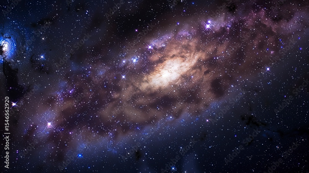 Fototapeta premium galaxy background, stars in the dark space, galaxy on dark background