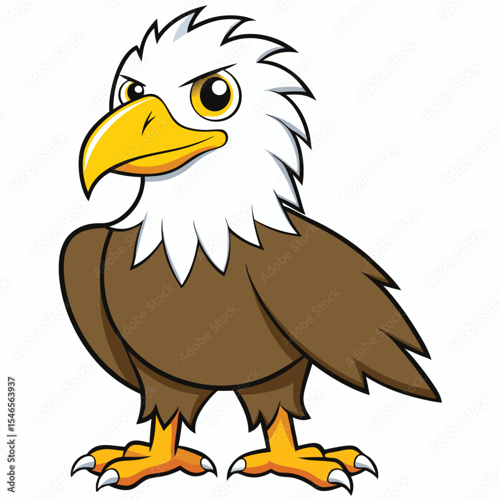 Naklejka premium Eagle white background