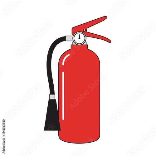 Vector icon of a modern fire extinguisher
