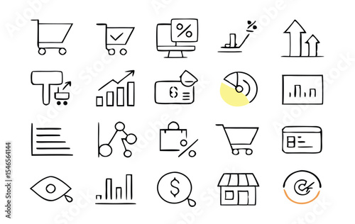 Finance and Economy icon set. Money and Finance Related Line Vector Icon Set. Editable Stroke. Banking, Loan, Money, Investment, Mortgage. Vector isolated flat vector illustration on white background.