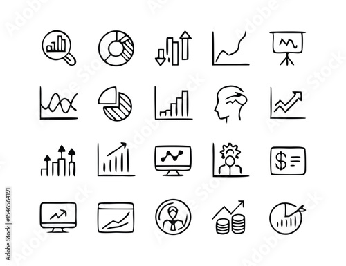 Finance and Economy icon set. Money and Finance Related Line Vector Icon Set. Editable Stroke. Banking, Loan, Money, Investment, Mortgage. Vector isolated flat vector illustration on white background.