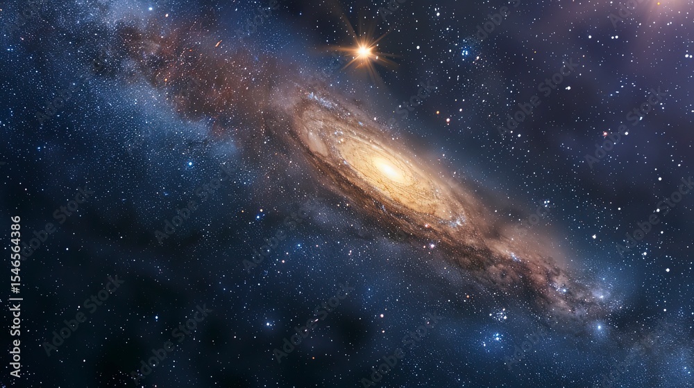 Fototapeta premium galaxy background, stars in the dark space, galaxy on dark background