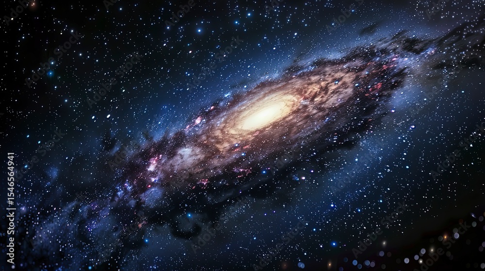 Obraz premium galaxy background, stars in the dark space, galaxy on dark background