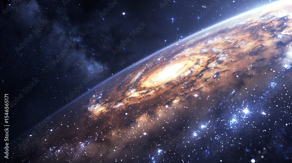 Fototapeta premium galaxy background, stars in the dark space, galaxy on dark background