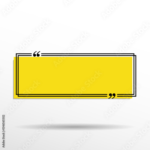 Quote box frame. Quote text in speech bubble. Quote box icon. Blank template quote text info design boxes quotation bubble blog quotes symbols.