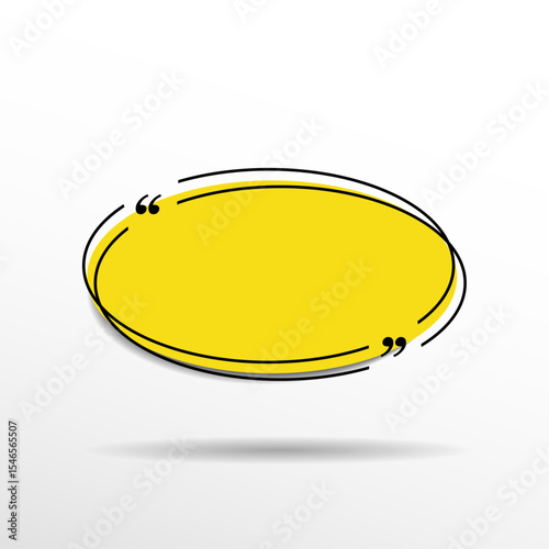 Quote box frame. Quote text in speech bubble. Quote box icon. Blank template quote text info design boxes quotation bubble blog quotes symbols.
