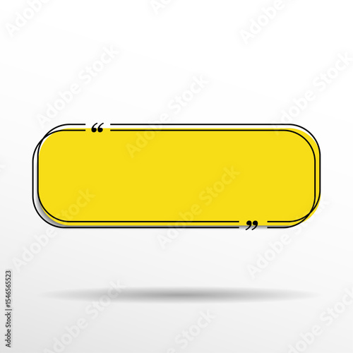 Quote box frame. Quote text in speech bubble. Quote box icon. Blank template quote text info design boxes quotation bubble blog quotes symbols.