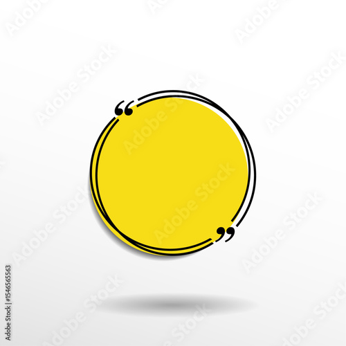 Quote box frame. Quote text in speech bubble. Quote box icon. Blank template quote text info design boxes quotation bubble blog quotes symbols.